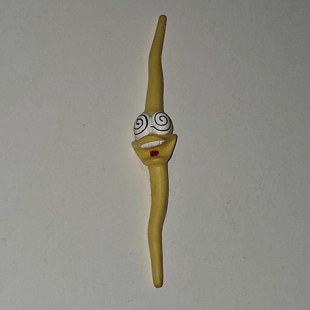 VTG Bendy Toy Bendable Hair Tie Accessory? Spiral Eyes Face Wacky Hair Day